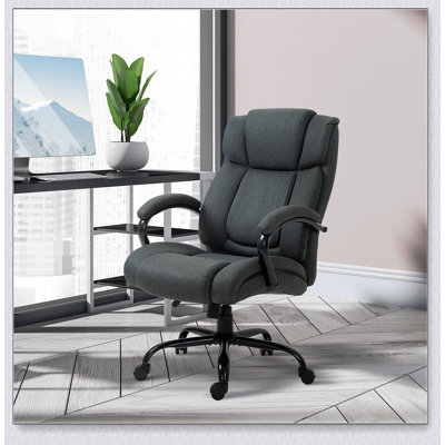 Fauteuil de bureau haut et grand à haut dossier avec siège large 484 lb et siège d'ordinateur