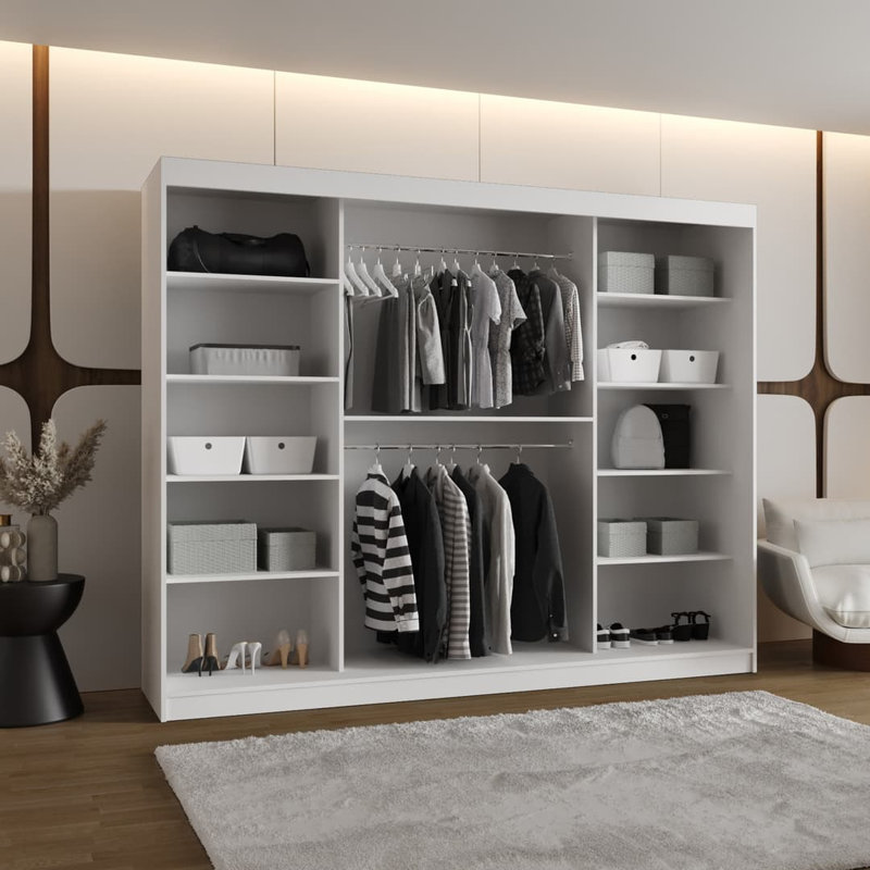 Artisan Wardrobe - Timeless Storage with Natural Elegance, White, 202cm H x 250cm W x 50cm D