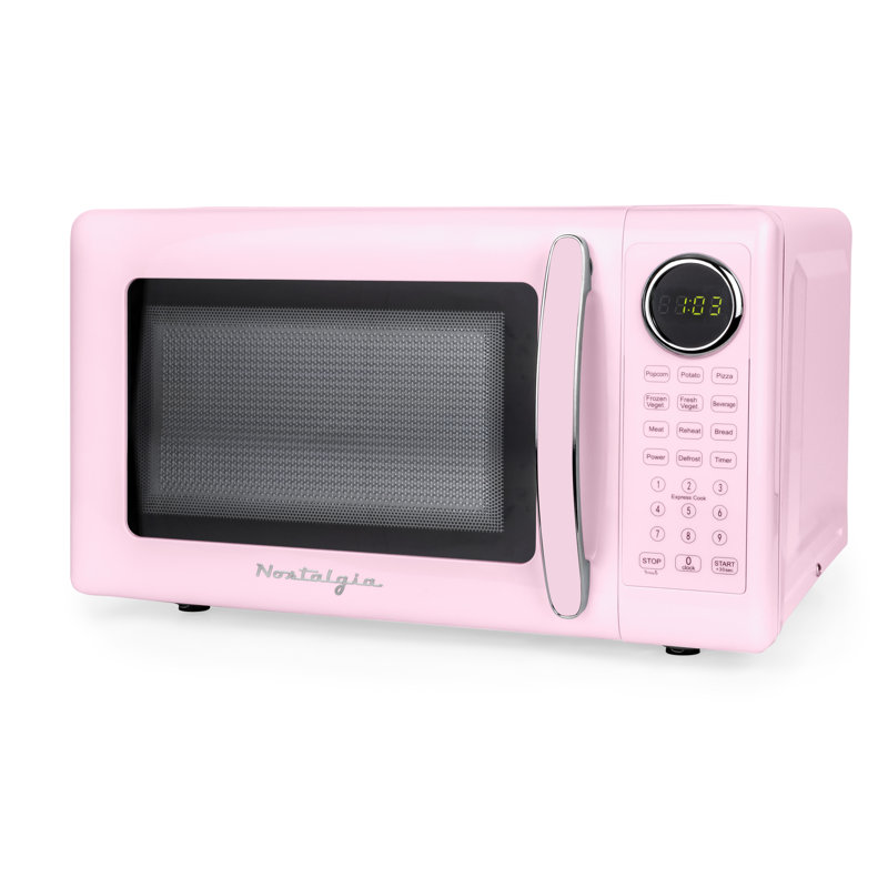 Retro 0.7 Cu Ft Microwave - Pink, Pink
