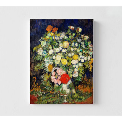 Bouquet de fleurs dans un vase par Vincent Van Gogh, reproduction d'art floral, plante en pot, reproduction de peinture à l'huile de fleur de Van Gogh, art mural encadré