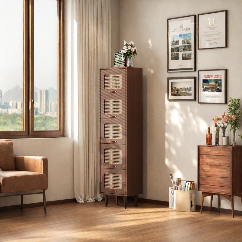 Dayde, (5 Shelves) 71.3"H x 15.7"W x 13.8"D