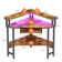 Corner Desk with LED Triangle Corner Desk with Storage for Small Space