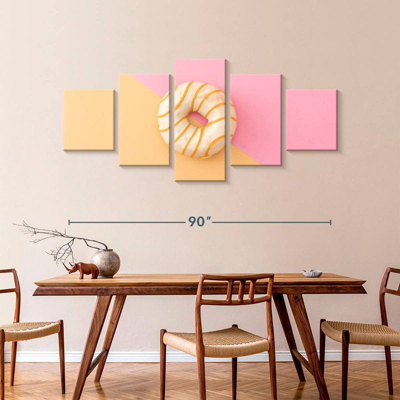 Caramel Striped Doughnut, 42" H x 92" W