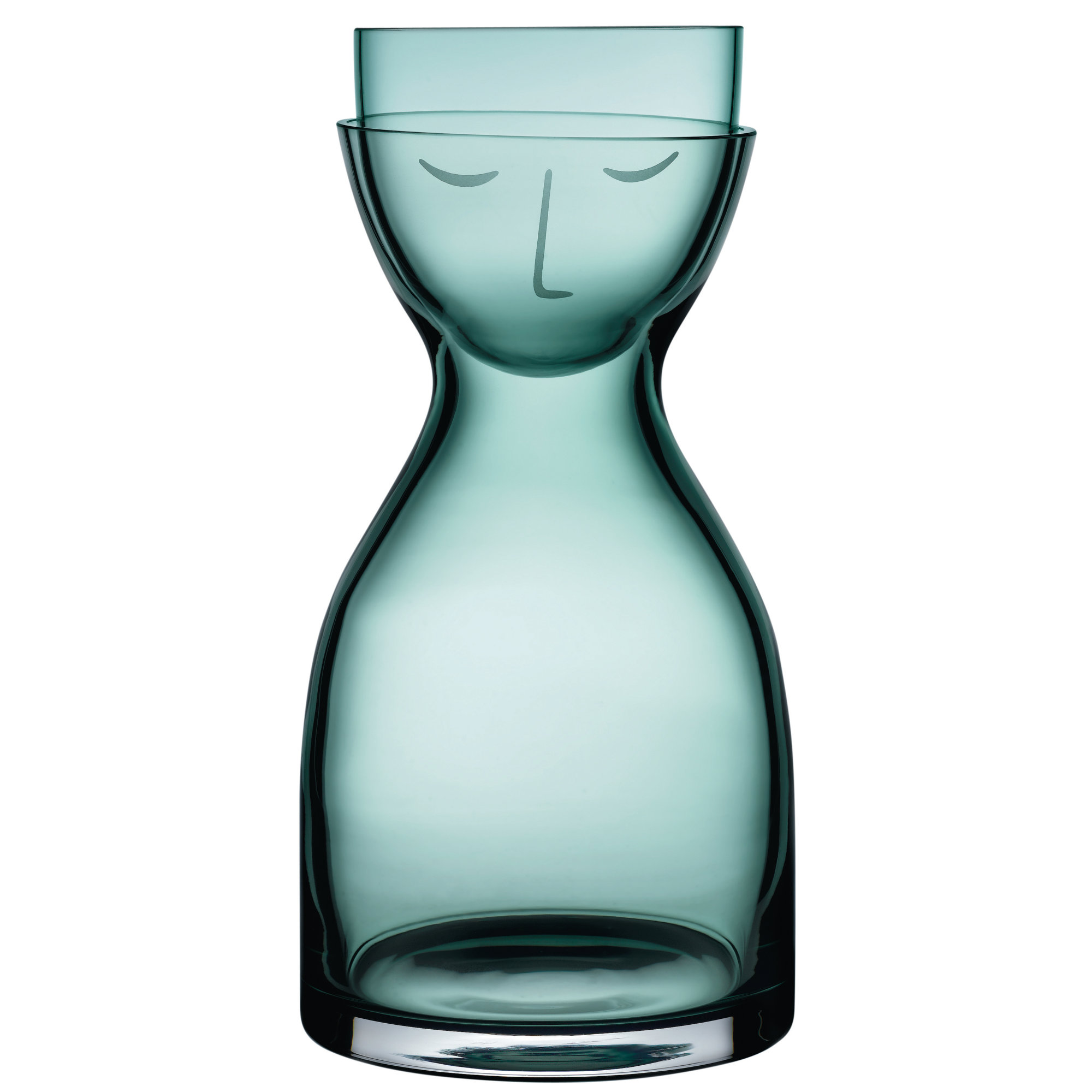 Mr. Mrs. Pitcher, Green, 7.75" H x 4.25" W x 4.25" D