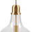 Bell Shaped Glass Pendant Gold/Clear Dia.13"-54858858-54858863
