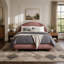 Lit plateforme en tissu bouclé Boucle-134370806-134370808
