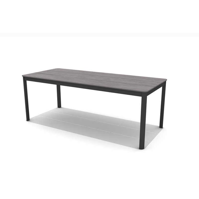Ensemble repas d'extérieur en aluminium et résine Sugger, Noir, 6