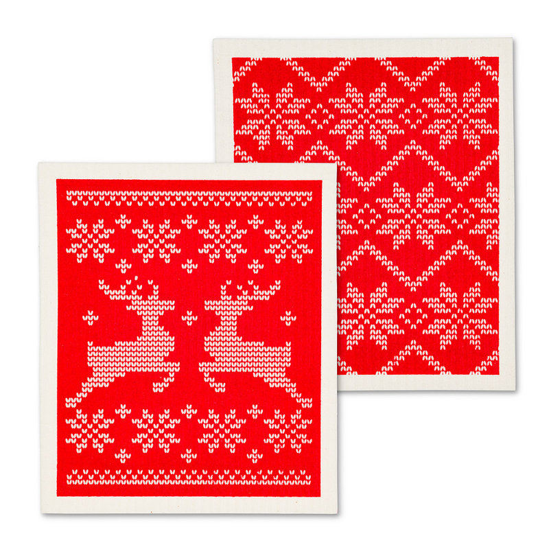 Motif et tissu à vaisselle cerf