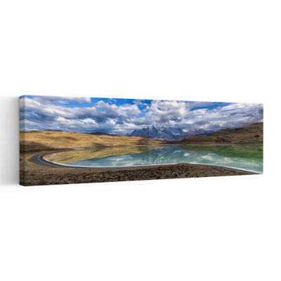 «Dramatic Mountain Reflection Dramatic Peaceful Serene Landscape Mountain», art mural