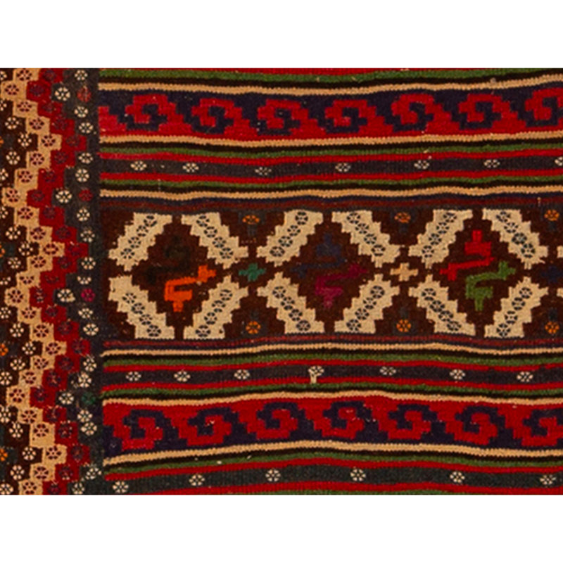 Hand Knotted Wool Area Rug in Multi