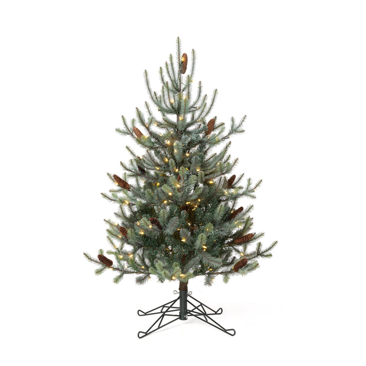 Pre-Lit Blue Spruce Fir Christmas Tree, 4.5' H