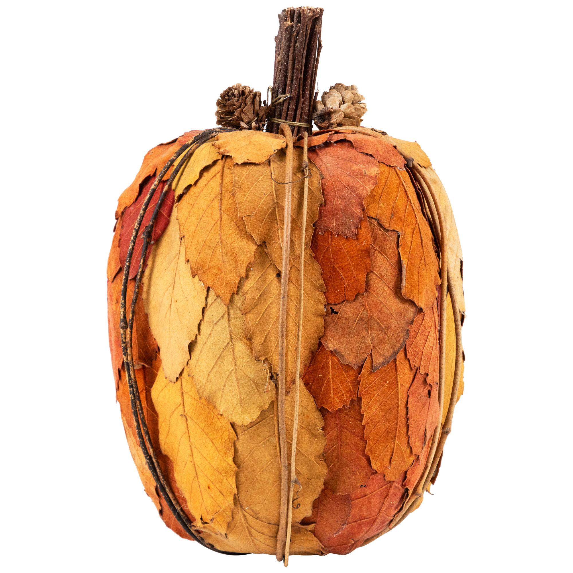 Northlight Seasonal 9.75" Orange and Brown Fall Harvest Tabletop Pumpkin | Wayfair