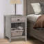 Ensemble de 2 tables de chevet grises-287325078
