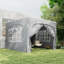 3x3m Pop-Up Gazebo Shelter with Accessories Dark Grey-135726313-135726316
