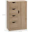 s Armoire de rangement pour salle de bain en chêne - 4 tiroirs et porte pour un rangement bien organisé