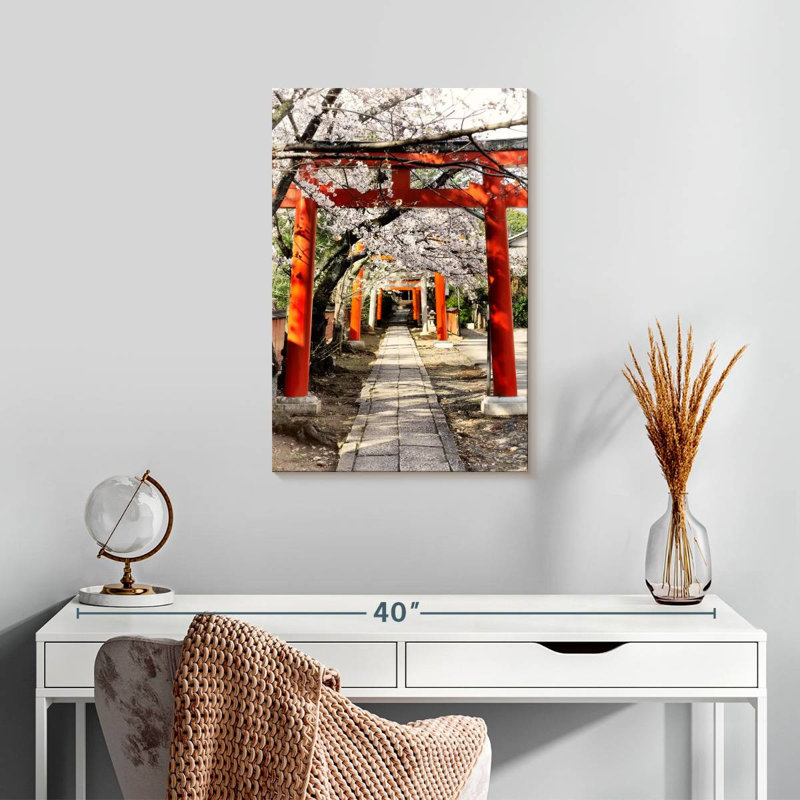 Aime fleurs de cerisier Torii, H 24 po x l 16 po