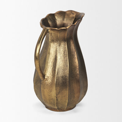 Anya Scalloped Petal Cast Metal Jug