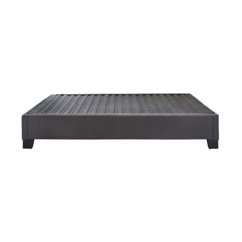 Base de lit tapissier moderne Modern Contempo, Gris, Très grand lit