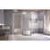 Unidoor Plus 44" W x 34.375" D x 72" H Frameless Pivot Rectangle Shower Enclosure with Fixed Panel