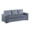 Lit gigogne convertible gris foncé en velours côtelé avec accoudoirs carrés, pieds en plastique et poignées pratiques, idéal pour un espace de vie principal, conception moderne, lit de 85 po de long, 32 po de large, 33 po de haut, pieds contemporains