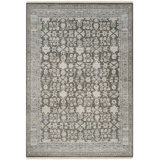 Sultanabad Aranos Hand Knotted Wool/Cotton Blue/Charcoal Area Rug