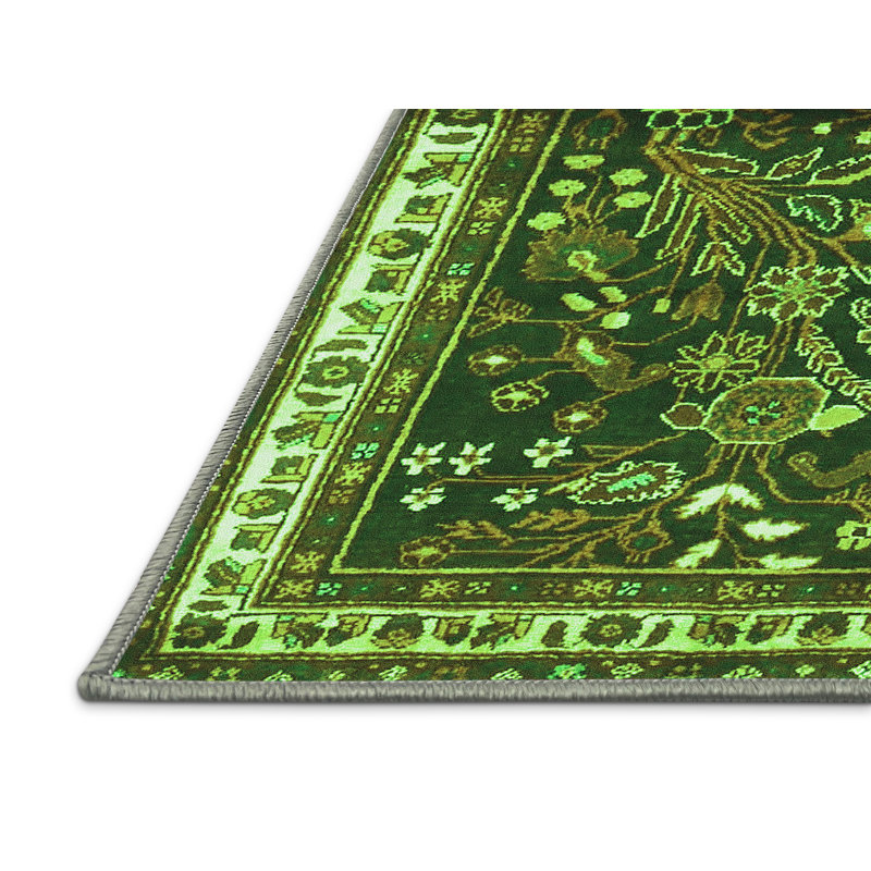 Washable Floral Indoor Rug, Rectangle 8' x 10'
