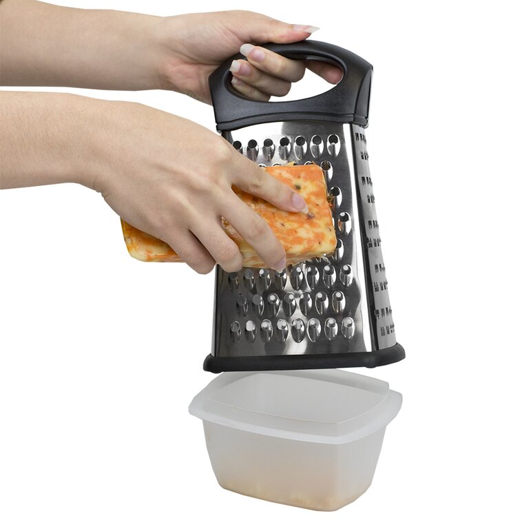 Symple Stuff Debbie Stainless Steel Cheese Grater with Storage