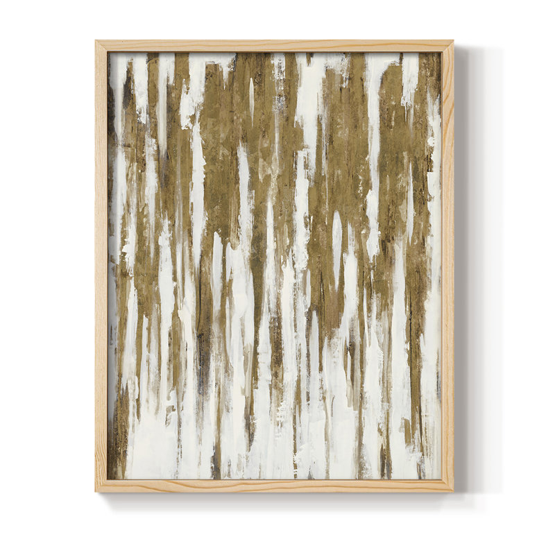 Goldsicles, reproduction encadrée - bois massif, Naturel, H 11 po x l 9 po