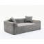 Tissu bouclé gris foncé - 3 places et 2 places avec coussins, table de bout, pièce confortable et confort élégant-486569381