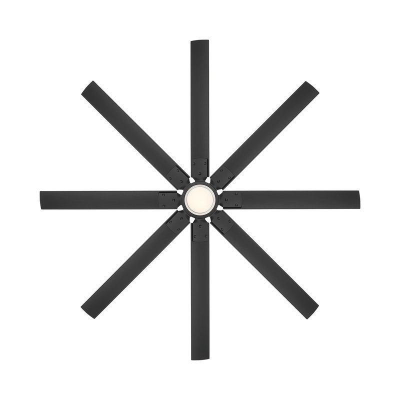Renegade 8 - Blade Outdoor Integrated LED Smart Standard Ceiling Fan with Remote Control and Light Kit Included, 52", 3500K