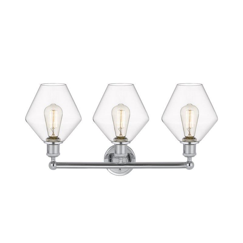 Éclairage pour meuble-lavabo 3 lumières Amylea, Clair, Chrome poli