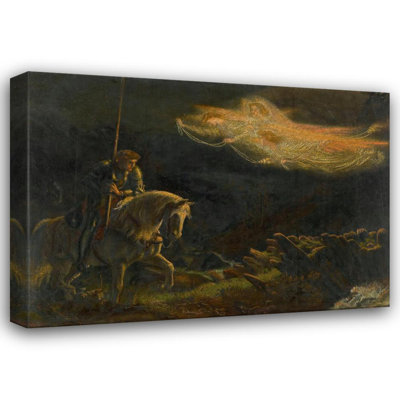 «Study for Sir Galahad - The Quest for the Saint Graal» par Arthur Hughes - Art mural sur toile tendue avec châssis