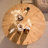 Retro Burlywood Solid Wood Round Coffee Table