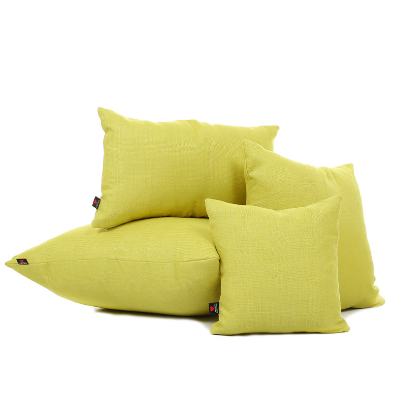 Mitre Square Cushion, 43cm x 43cm, Zest Yellow