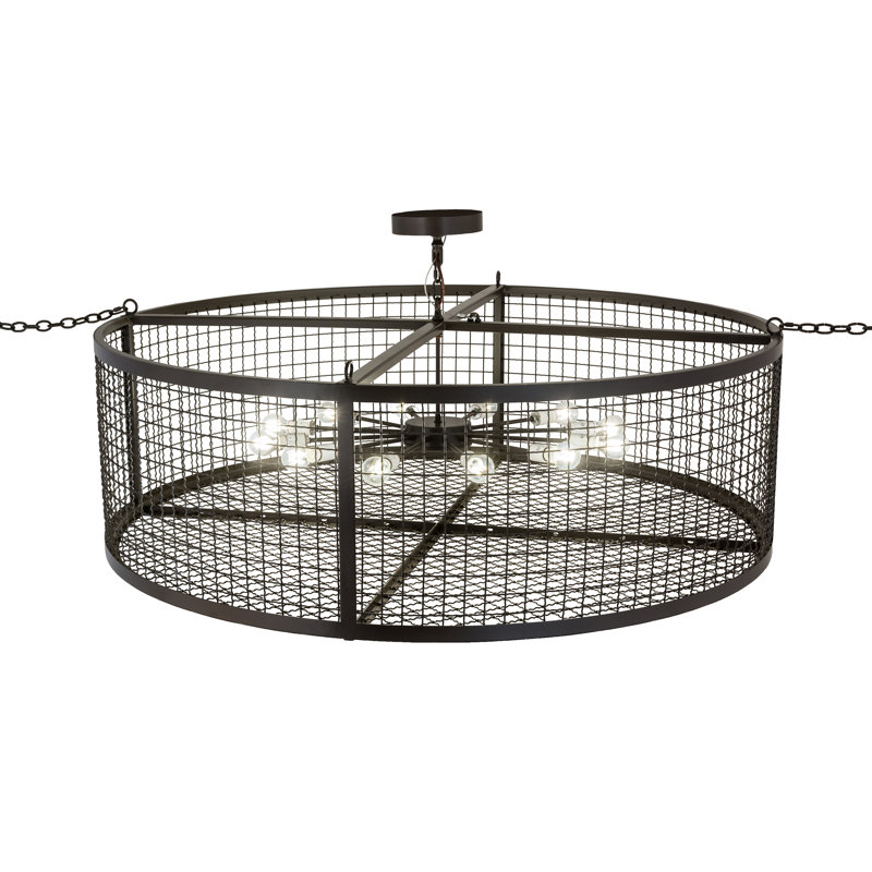 Lustre cylindrique unique et remarquable à 12 lumières Leontes