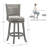 Leda Swivel Upholstered Linen Blend Counter Stool with Solid Wood Frame-789430965-730086964-687689930