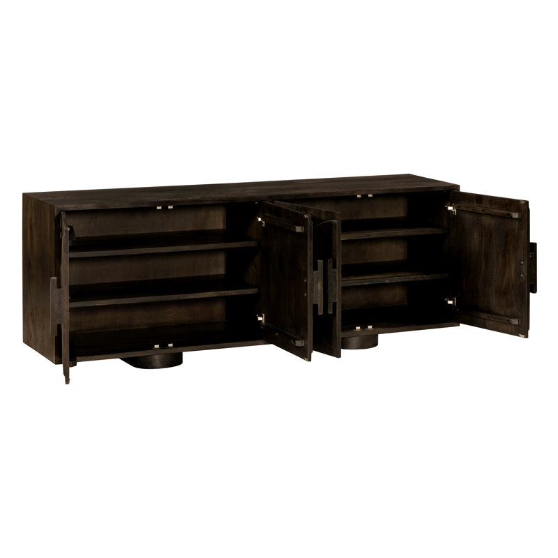 Buffet 4 portes en brun Barista, Black
