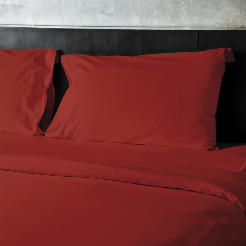 Ensemble de draps en micro-fibre, Bourgogne, Ensemble de draps pour grand lit + un drap-housse 