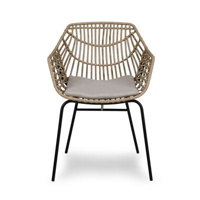 Chaise de salle à manger d'extérieur avec coussin Twickenham