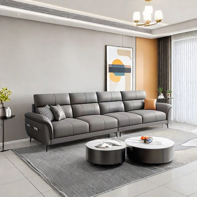 Canapé moderne à rangée droite simple, H 36,61 po x l 110,23 po x P 35,43 po