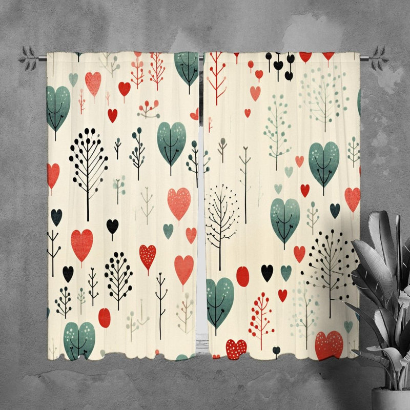 Thair Polyester Room Darkening Curtain Pair, L 20 po x L 61 po