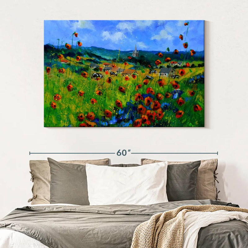 Alvord Poppies In Ieper, 34" H x 51" W