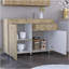 Armoire utilitaire Orion, un tiroir, double porte - blanc / Macadamia