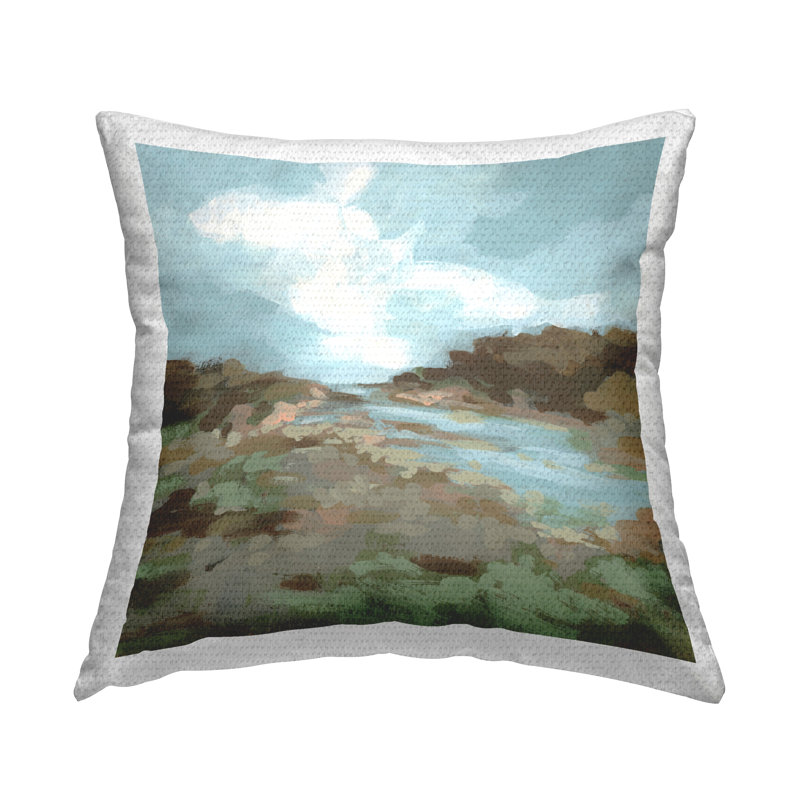 Coussin d'extérieur imprimé Natural Creek Terrain par June Erica Vess