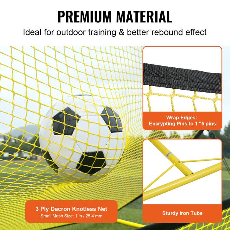 Net Playz Easy Playz Portable Soccer Rebounder, 4 Ft x 4 Ft, Easy Set Up,  Sturdy Metal Tube, with Quick Folding Design, No Assembly Needed! Multi