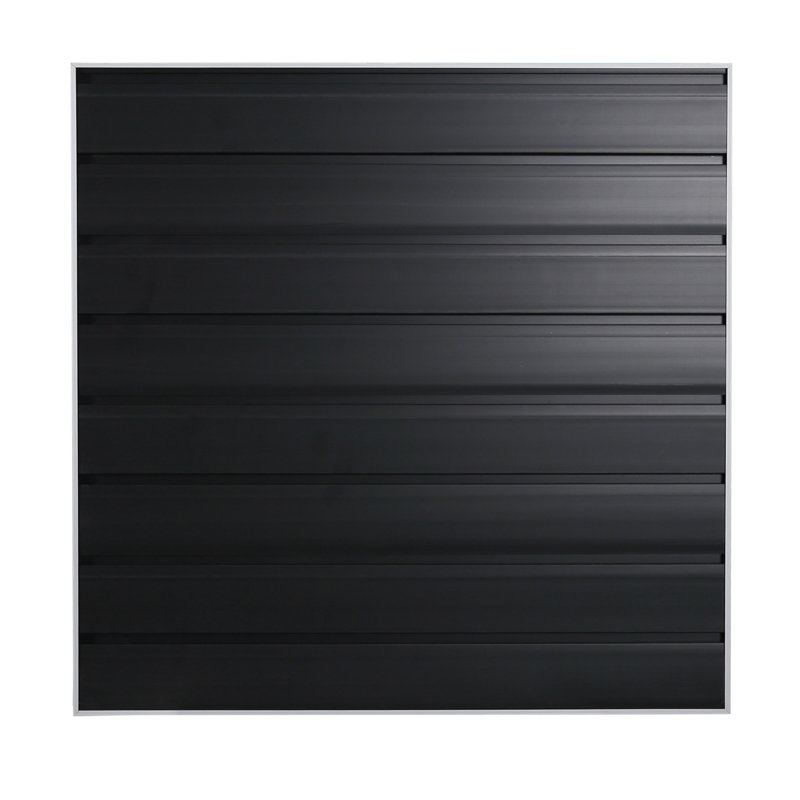 24" H x 24" W Aluminum Slatwall, Black
