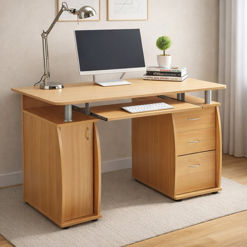Asmahan Computer Desk, Brown