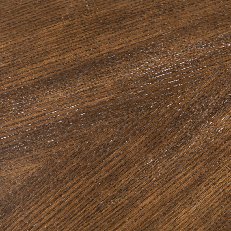 Table basse ronde brune avec placage massif et motif, 36, 16,5 H, 85 lb poids maximum en bois de noyer moyen, capacité, chiffon humide facile à nettoyer