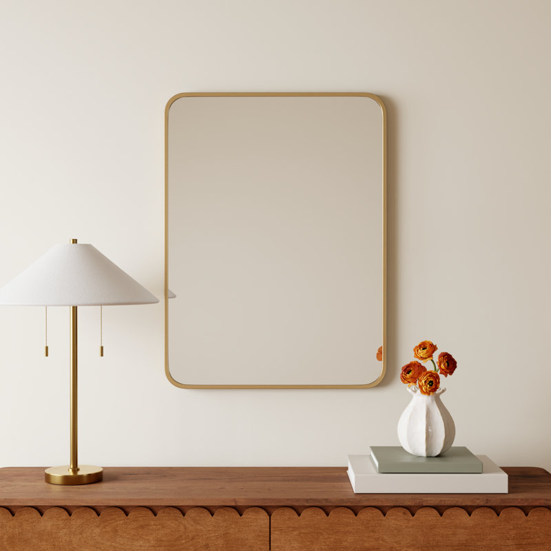 Miroir mural Sabine, 32 po x 24 po, Laiton