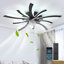 70cm 7 - Blade LED Dimmable Ceiling Fan with Remote Control and Light Kit Included-895035045